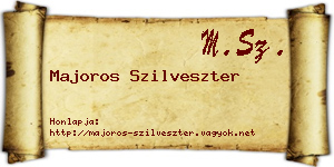 Majoros Szilveszter névjegykártya